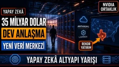Anthropic Lambda anlaşması kapsamında Teksas veri merkezinde kurulan Nvidia destekli altyapıyı gösteren illüstrasyon