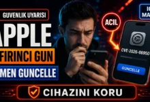 Apple sıfırıncı gün açığı CVE-2026-86950 için yayınlanan güncelleme uyarısını gösteren görsel