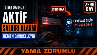 Cisco e-posta ağ geçidi açığı CVE-2026-76461 nedeniyle sunucu odasında aktif siber saldırı alarmını simgeleyen görsel