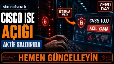 Cisco ISE güvenlik açığı nedeniyle sunucu odasında güvenlik uyarısı ekranına bakan sistem yöneticisi