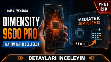 MediaTek Dimensity 9600 Pro yeni işlemcisinin 15 Eylül tanıtımını simgeleyen akıllı telefon görseli