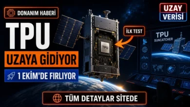 Google Project Suncatcher kapsamında uzaya gönderilen TPU çipli uydu görseli