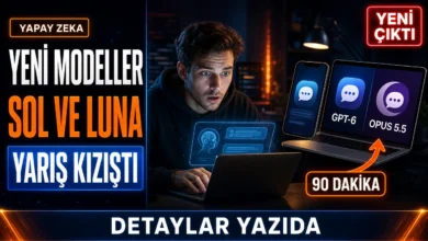 GPT-6 Sol ve Luna tanıtıldı: OpenAI ve Anthropic Opus 5.5 yarışını temsil eden dizüstü bilgisayar ekranı sahnesi