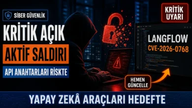 Langflow güvenlik açığı nedeniyle API anahtarlarının çalındığını gösteren kritik siber saldırı görseli.