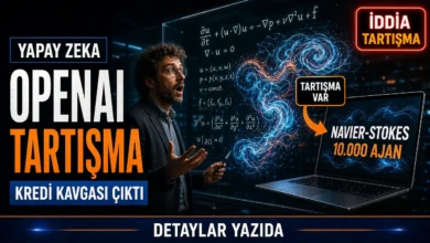 OpenAI'nin Navier-Stokes problemini çözdüğünü açıkladığı iddiayı ve matematikçiler arasındaki tartışmayı simgeleyen görsel
