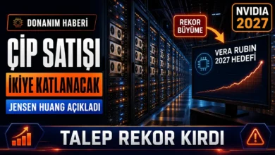 Nvidia çip satışları verilerinin gösterildiği veri merkezi ve Vera Rubin 2027 hedef grafiği