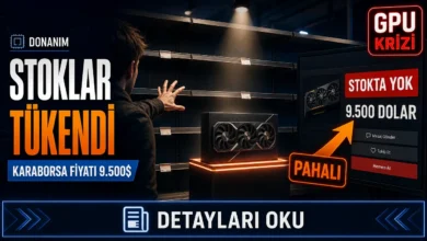 RTX 5090 fiyatları karaborsada yükselirken boş ekran kartı raflarını ve fiyat etiketlerini simgeleyen görsel