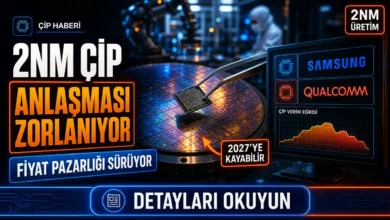Samsung Qualcomm 2nm anlaşması sürecindeki çip üretim hattını gösteren görsel