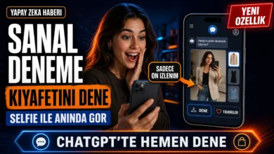 ChatGPT sanal deneme özelliğiyle telefon ekranında kıyafet denemesi gösteren görsel