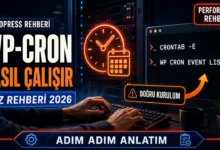 WP-Cron nedir ve gerçek sunucu cron kurulumuna nasıl geçilir gösteren rehber görseli